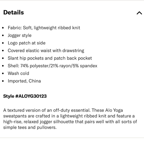 Alo Yoga Muse Rib Knit Sweatpants in Olive Tree - Picture 9 of 9